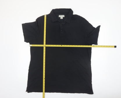 Orvis Men's Black 2XL Classic Cotton Short Sleeve Polo Shirt