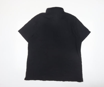 Orvis Men's Black 2XL Classic Cotton Short Sleeve Polo Shirt