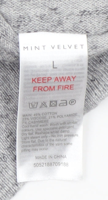 Mint Velvet Women's Grey Crew Neck Pullover Jumper Size L