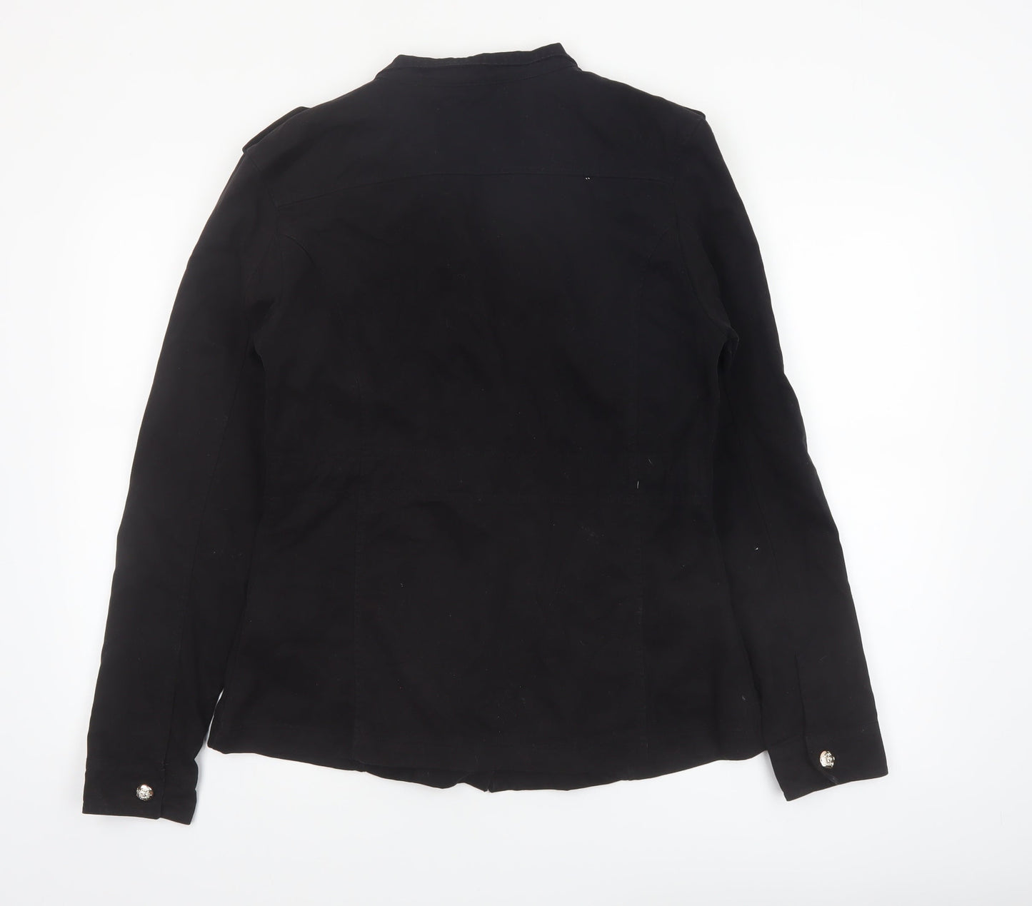 Noroze Women's Black Military Style Cotton Jacket UK 12