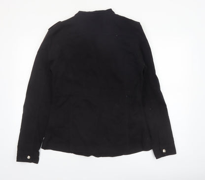 Noroze Women's Black Military Style Cotton Jacket UK 12