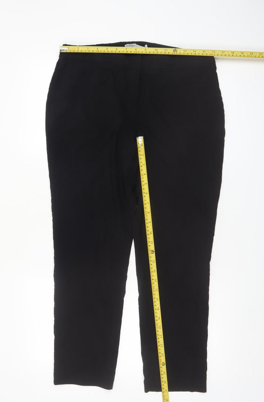 Oasis Women’s Black Slim Fit Cropped Trousers Size 14