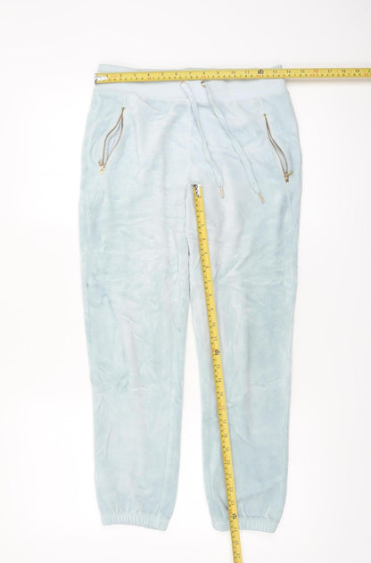 Juicy Couture Women's Blue Velour Jogger Trousers XS