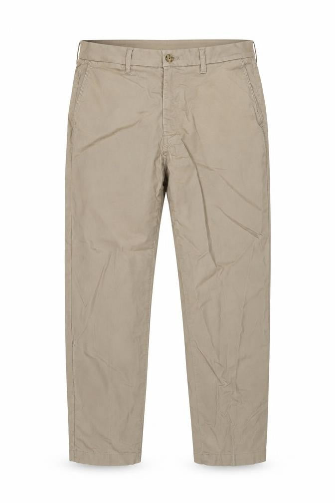 Marks and Spencer Men Beige Chino Trousers 32W 29L Regular Fit