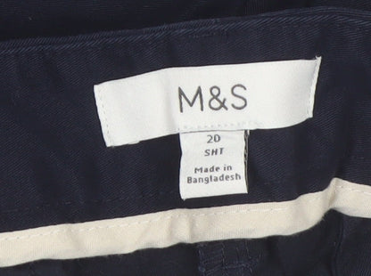 Marks and Spencer Women’s Blue Chino Trousers Size 20 Short