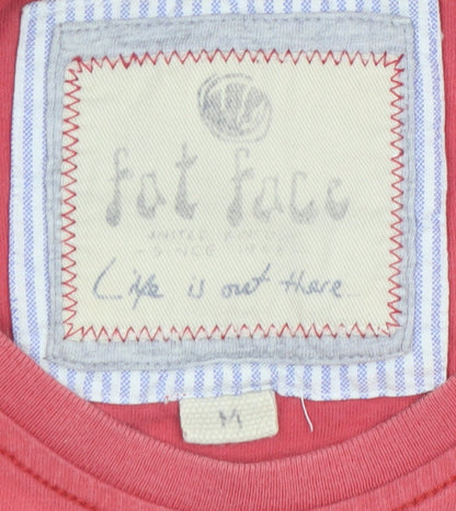 Fat Face Men's Red Graphic Cotton T-Shirt M Short Sleeve