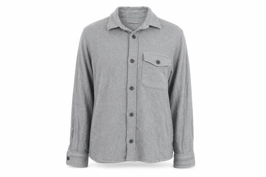 Zara Women Grey Cotton Flannel Long Sleeve Button-Up Shirt Size 12