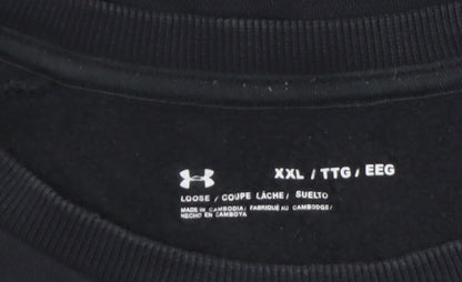 Under Armour Men Black 2XL Pullover Fleece Sweatshirt