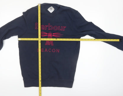 Barbour Beacon Men's Blue Cotton Pullover Sweatshirt Size S