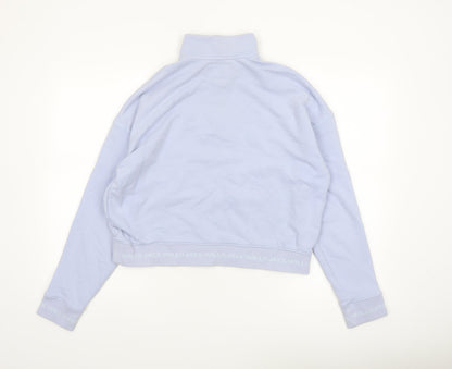 Jack Wills Women Lilac 1/4 Zip Pullover Sweatshirt UK 12
