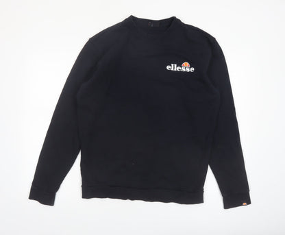 Ellesse Men's Black Crew Neck Pullover Sweatshirt M