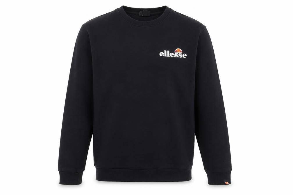 Ellesse Men's Black Crew Neck Pullover Sweatshirt M