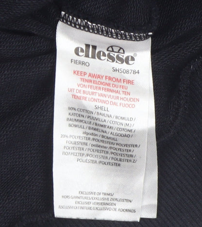 Ellesse Men's Black Crew Neck Pullover Sweatshirt M