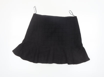Phase Eight Women’s Black Tweed Button Trumpet Skirt UK 14