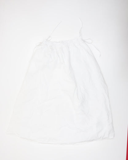 Marks and Spencer Women's White Cotton Long A-Line Skirt Size 10
