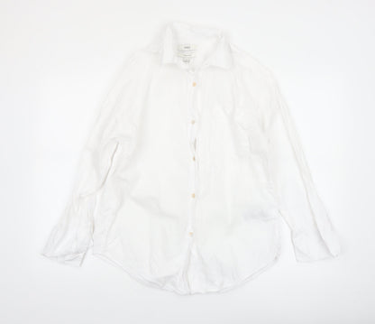 Marks and Spencer Women’s White Linen Button-Up Shirt Size 6