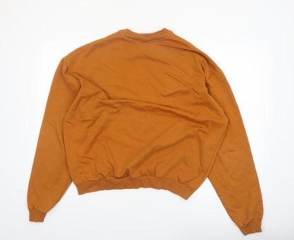 Lucy & Yak Men’s Brown Organic Cotton Crew Neck Sweatshirt Medium