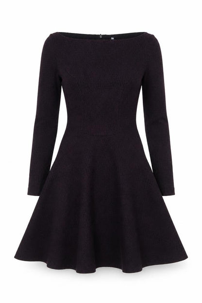 Reiss Womens Black Off Shoulder Fit & Flare Party Dress Size 12
