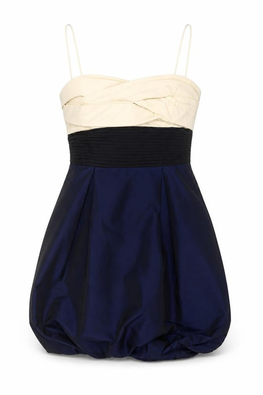 Front view of BCBGMAXAZRIA Women's Multicoloured, size 10, Strapless Bubble Hem Dress