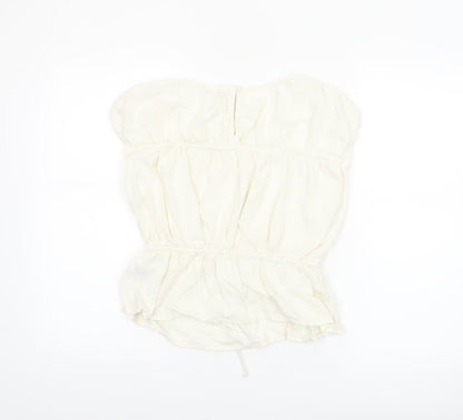 Marks and Spencer Women’s Ivory Sleeveless Tunic Blouse Size 10