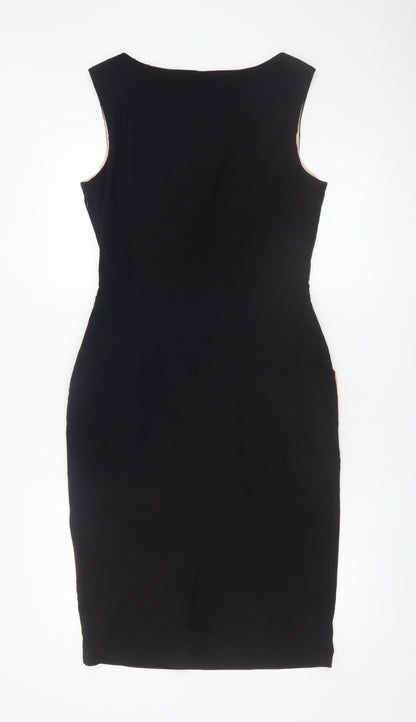Diva Catwalk Women's Black Sheath Dress Size S Knee Length Sleeveless