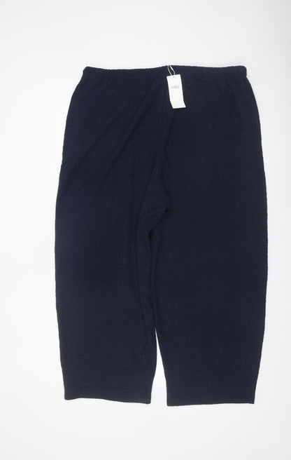 Marks and Spencer Womens Blue Size 20 Carrot Knit Trousers