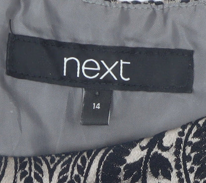 Next Women’s Black Geometric Sheath Dress Size 14