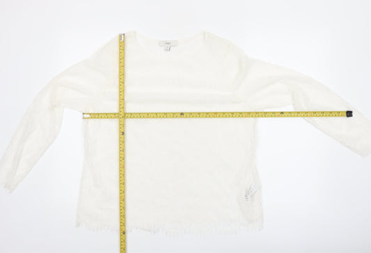 Marks and Spencer Women Ivory Lace Long Sleeve Blouse Size 16
