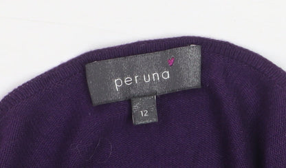 Marks and Spencer Per Una Women's Purple Cardigan Size 12 Lightweight Knit