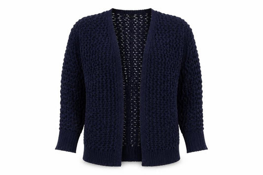 Forever 21 Women’s Blue Open-Knit Long Sleeve Cardigan Size S