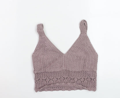 Hollister Women's Purple Crochet Camisole Tank Top XS