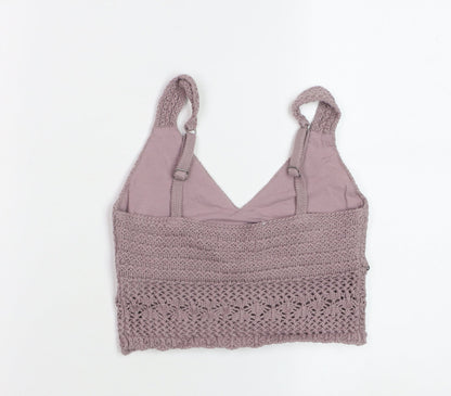 Hollister Women's Purple Crochet Camisole Tank Top XS