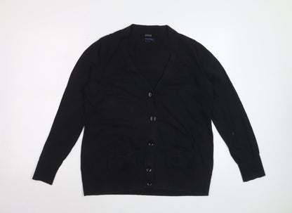 Tommy Hilfiger Women’s Black Cotton Cardigan XL V-Neck Knit