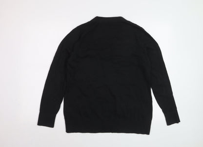 Tommy Hilfiger Women’s Black Cotton Cardigan XL V-Neck Knit