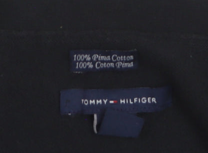 Tommy Hilfiger Women’s Black Cotton Cardigan XL V-Neck Knit