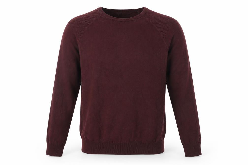 Cedarwood State Men's Red Cotton Crew Neck Jumper Size S