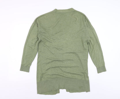 Oasis Women’s Green Long Cotton Cardigan Size S