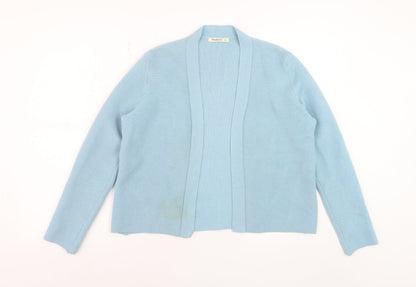 WoolOvers Women Blue Merino Cashmere Cardigan Medium