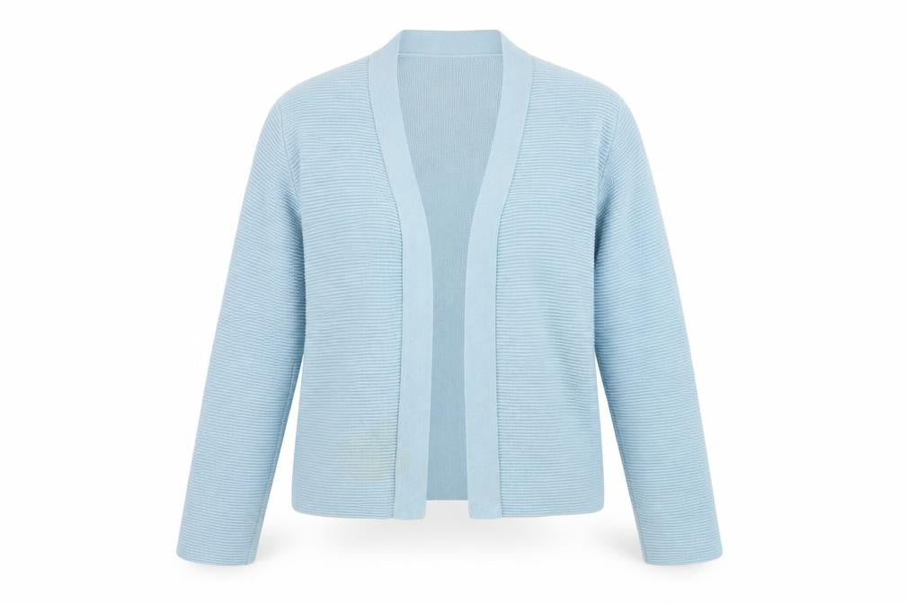 WoolOvers Women Blue Merino Cashmere Cardigan Medium