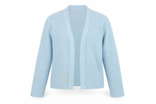 WoolOvers Women Blue Merino Cashmere Cardigan Medium