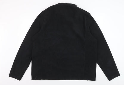 TOG24 Men's Black XL Fleece 1/4 Zip Pullover Sweatshirt