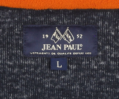 Jean Paul Men's Black Fleece Full Zip Jacket Size L Outdoor Casual