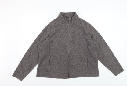 Marks and Spencer Women's Grey Fleece Full Zip Jacket Size 22