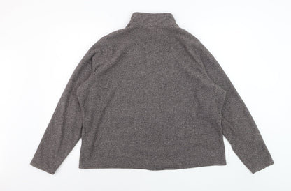 Marks and Spencer Women's Grey Fleece Full Zip Jacket Size 22