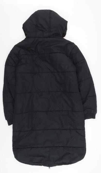 Marks and Spencer Women’s Black Long Hooded Puffer Coat Size 8