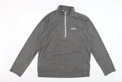 Regatta Men's Grey 1/4 Zip Pullover Sweatshirt Size L Outdoor Fleece