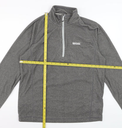 Regatta Men's Grey 1/4 Zip Pullover Sweatshirt Size L Outdoor Fleece