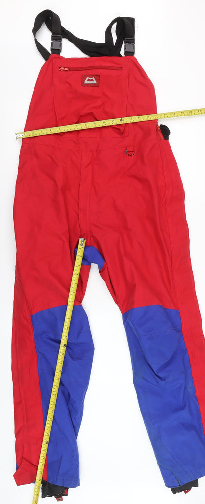 Mountain Equipment Men's Red Blue L Snow Pants Waterproof Nylon