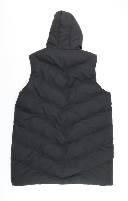 Fluid Women's Black Puffer Hooded Waistcoat Size 20