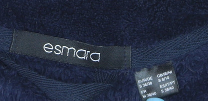 Esmara Women’s Blue Fleece Full Zip Jacket Size S Soft Mid-Length Outdoor